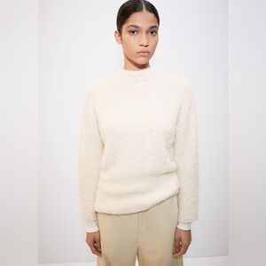 NWT MANGO Boucle Knit Wool Blend Sweater, Size Large